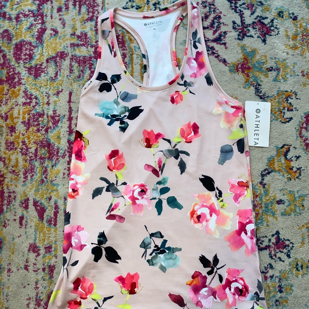 ATHLETA racerback floral tank